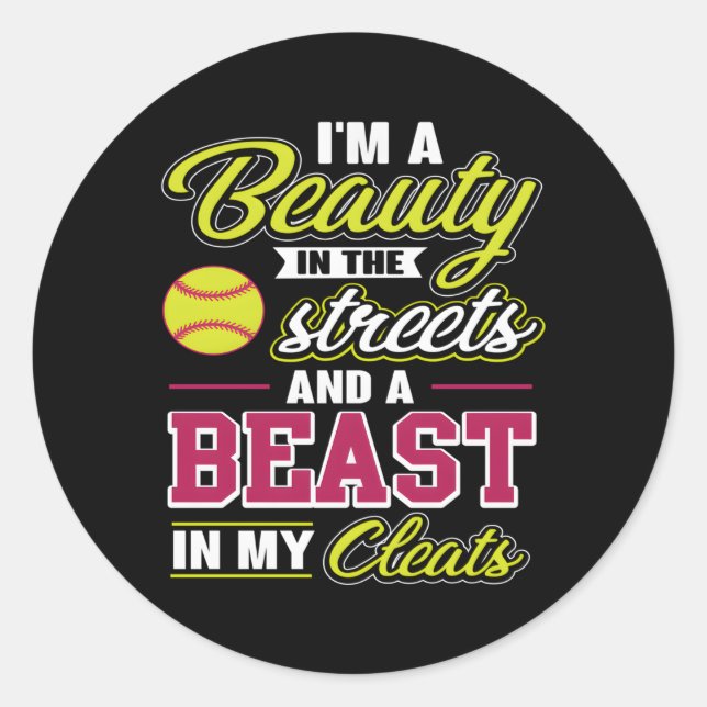 Mjukboll för mjukvaruspelare runt klistermärke (Framsida)