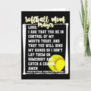 Mjukbollsmammas bön Game Day Baseboll Kristna Re Kort