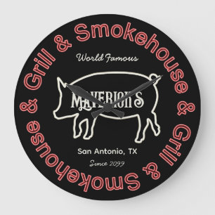 Mjukehouse & Grill BBQ-väggspärrskylt Stor Klocka
