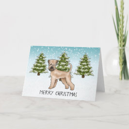 Mjukhårig Wheaten Terrier Snöig Vinter Skog Kort