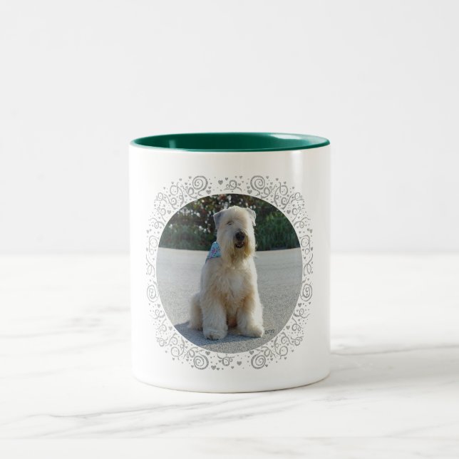 Mjukhårig Wheaten Terrier Två-Tonad Mugg (Center)