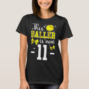 Mjukis till 11-årig födelsedag tjej elva år gammal t shirt