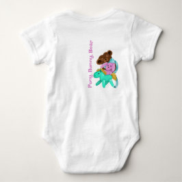 Mjukisdjuren baby, Rosa Bunny och Rosett band T Shirt
