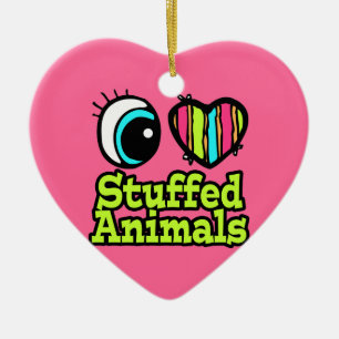Mjukisdjuren Bright Öga Heart I Kärlek Julgransprydnad Keramik