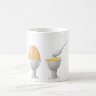 Mjukkokt ägg i kopp med silversked