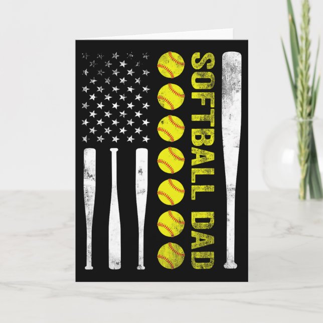 Mjukll Pappa Usa Amerikansk Flagga Fars Dag Män _1 Kort (Framsida)