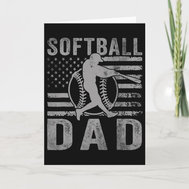 Mjukll Pappa Usa Amerikansk Flagga Fars Dag Män  Kort (Framsida)