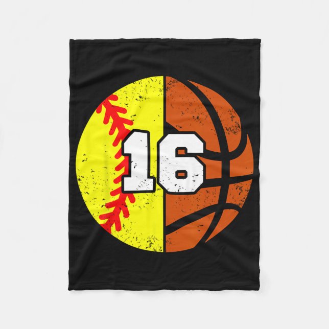 Mjukll Sketll Nummer 16 Tröja Rolig 16-årsdag Fleecefilt (Framsidan)