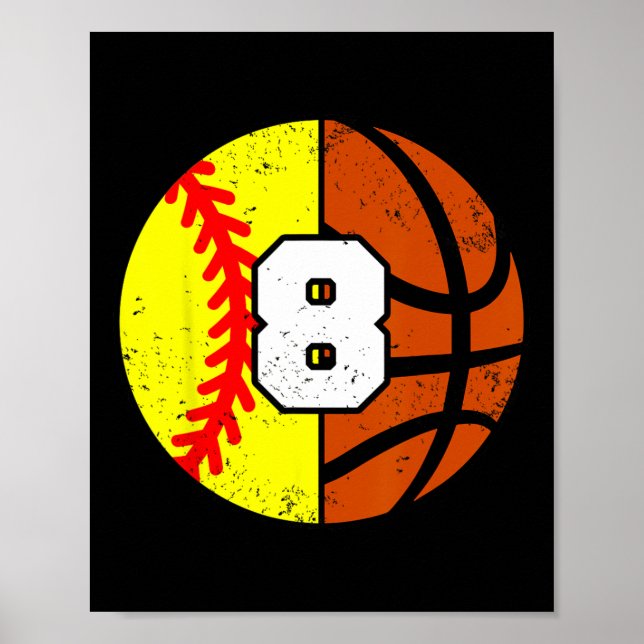 Mjukll Sketll Nummer 8 Tröja Rolig 8-årsdag  Poster (Framsidan)