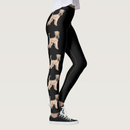 Mjukmantlad Wheaten Terrier Serieteckningar Hundar Leggings