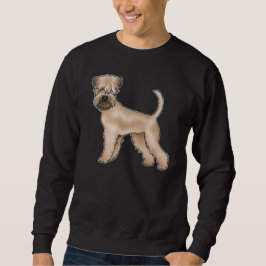 Mjukpälsad Wheaten Terrier Beige Tecknad Hund Lång Ärmad Tröja