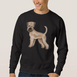 Mjukpälsad Wheaten Terrier Beige Tecknad Hund Lång Ärmad Tröja