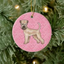 Mjukpälsad Wheaten Terrier Hund Kärlek Hjärtmönste