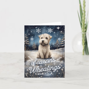 Mjukpälsad Wheaten Terrier Julkort Helgkort