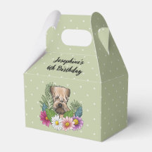 Mjukpälsad Wheaten Terrier med blommor födelsedag