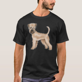 Mjukpälsad Wheaten Terrier Söt Beige Brun Hund T Shirt