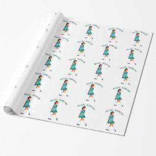 Mjukskodd irländsk dansare i turkos presentpapper