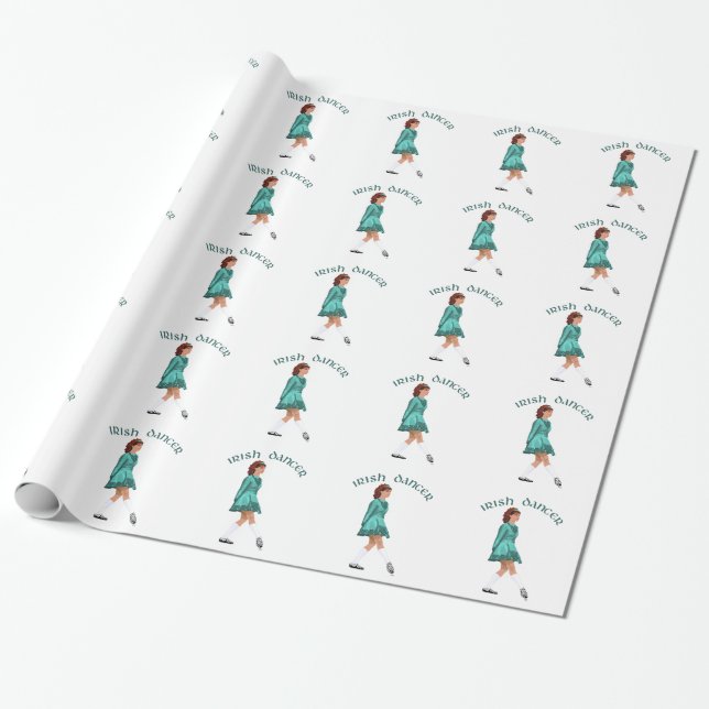 Mjukskodd irländsk dansare i turkos presentpapper (Utrullad)