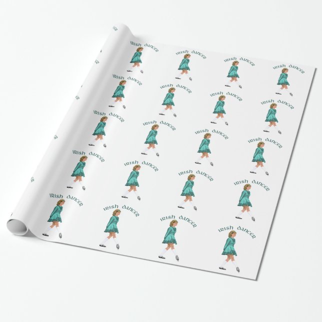 Mjukskodd irländsk dansare i turkos presentpapper (Utrullad)
