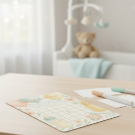 Mjukt akvarell-baby shower-bingokort inbjudningar