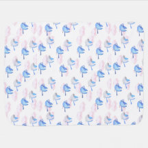 Mjukt babyblanksteg med Bluebirds och molndesign