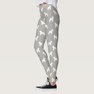 Mjukt bestruket Wheaten TerrierSilhouettesmönster Leggings