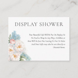 Mjukt Blå och Rosa BLOMSTERUPPSÄTTNING DUSCH Tilläggskort