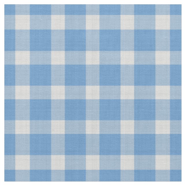 Mjukt blåklintblått Gingham-mönster Tyg (Närbild)