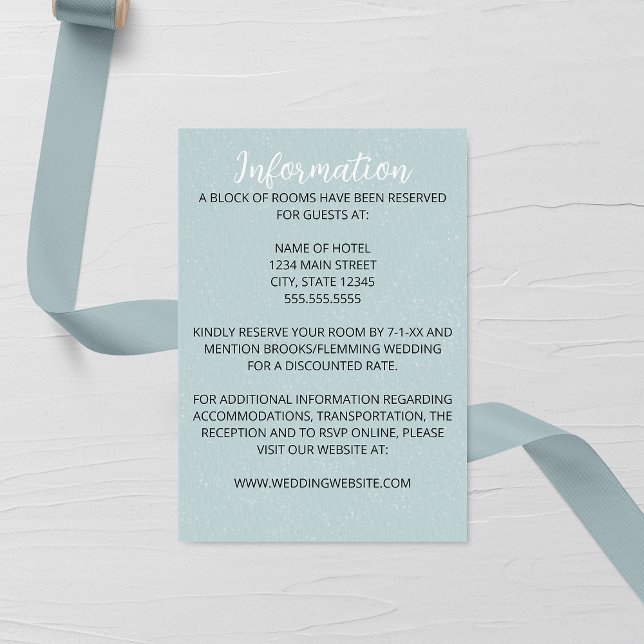 Mjukt blått Bröllop-höljeskort Tilläggskort (Skapare uppladdad)