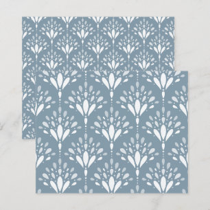 Mjukt Blått Elegant Blommigt Scrapbookpapper