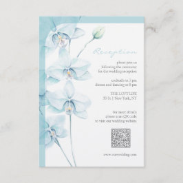 Mjukt blått röllop - mottagning tilläggskort