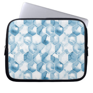 Mjukt blåttvattenfärgCanotype mönster Laptop Fodral