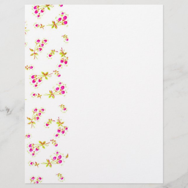 Mjukt blommönster reklamblad (Framsidan)