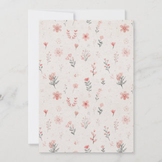 Mjukt blommönster Spara datum-kort Datumet
