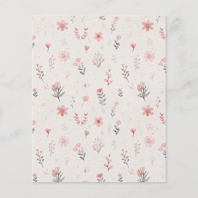 Mjukt blommönsterflygblad flygblad (Framsidan)