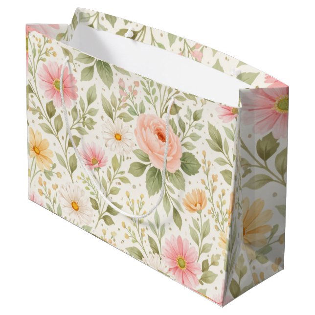 Mjukt blomster vattenfärg mönster   (Baksidan Vinklad)
