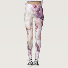 Mjukt botaniska trädgårdsskötsel av Rosa Shabby ch Leggings