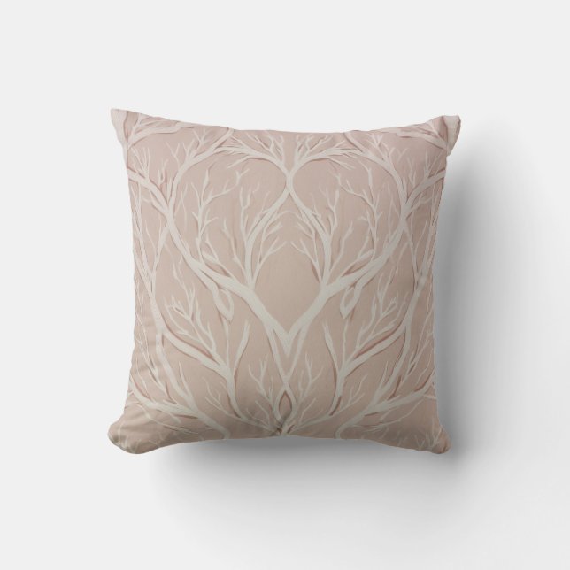 Mjukt botaniskt träd design – minimalistisk N Kudde (Framsida)