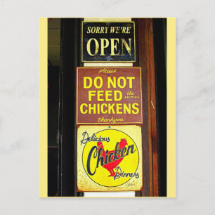 Mjukt chickdinners-sunt tecken vykort