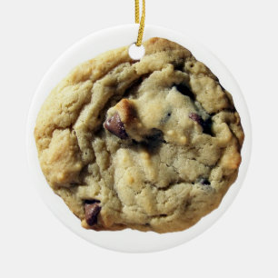 Mjukt choklad Chip Cookie Julgransprydnad Keramik