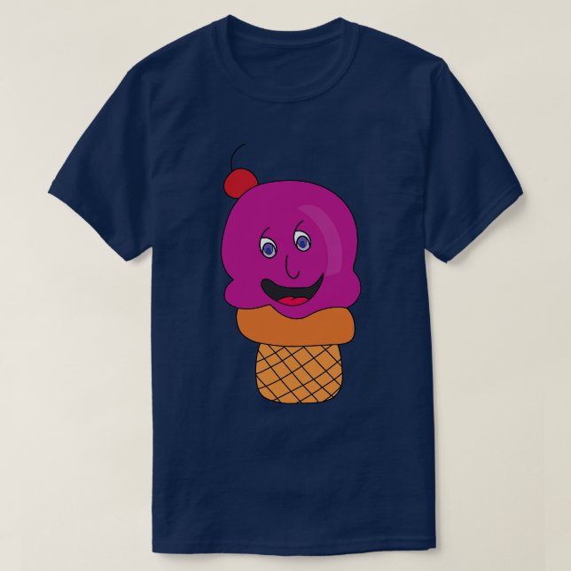 Mjukt Cute Ice-grädde T Shirt (Design framsida)