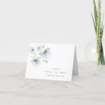 Mjukt delikat Dusty Blue Guld Wildblomma Bröllop