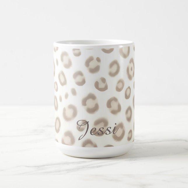 Mjukt Djur Luxe Mönster | Elegant Djurtryck Kaffemugg (Center)