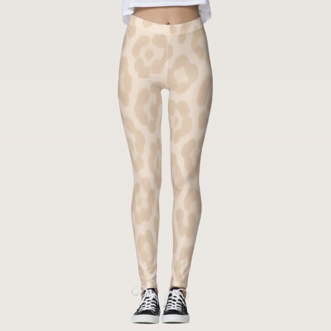 Mjukt Djur Lyx Mönster | varm Leggings (Framsida)