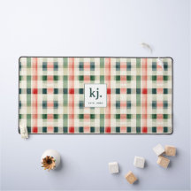 Mjukt Evergreen Gingham Monogram