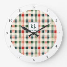 Mjukt Evergreen Gingham Monogram
