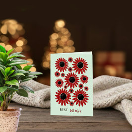 Mjukt Express Blommor Sammetsfödelsedag Kort