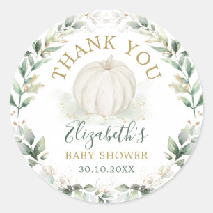 Mjukt fallknapp Greenery Guld WandeBaby Shower Runt Klistermärke