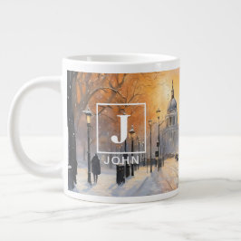 Mjukt fläktar Kaffet Mugg i Winter Snö Jumbo Mugg