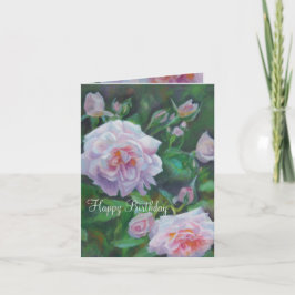 Mjukt födelsedagskort i Rosa ros Kort